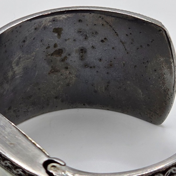 Vintage Avon Cuff Bracelet Watch Quartz Gunmetal Steampunk - Picture 10 of 12